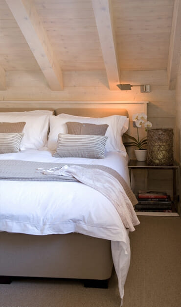 Double bedroom at Chalet Floralie in St Martin de Belleville, Three Valleys